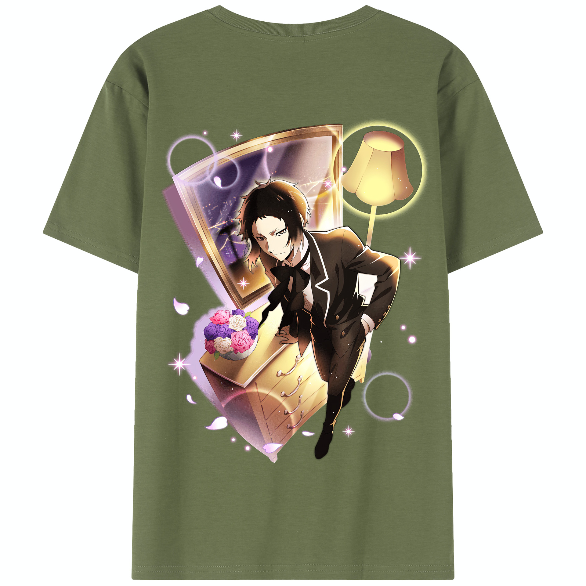 （画像用） 文豪ストレイドッグス Bungo Stray Dogs 綿100％半袖Tシャツ（背面プリント）